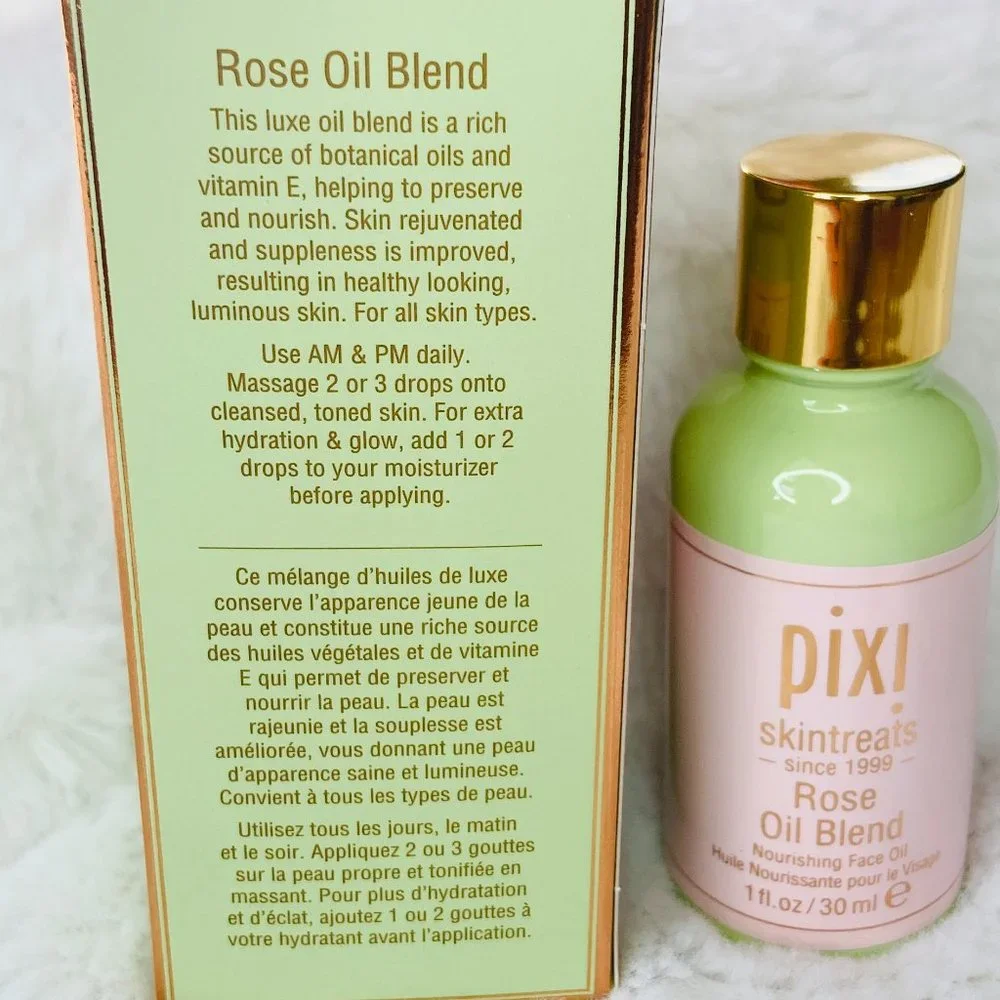 Pixi Skintreats Rose Oil Blend Skin Oil New in Box 1 fl oz / 30 ml Full …